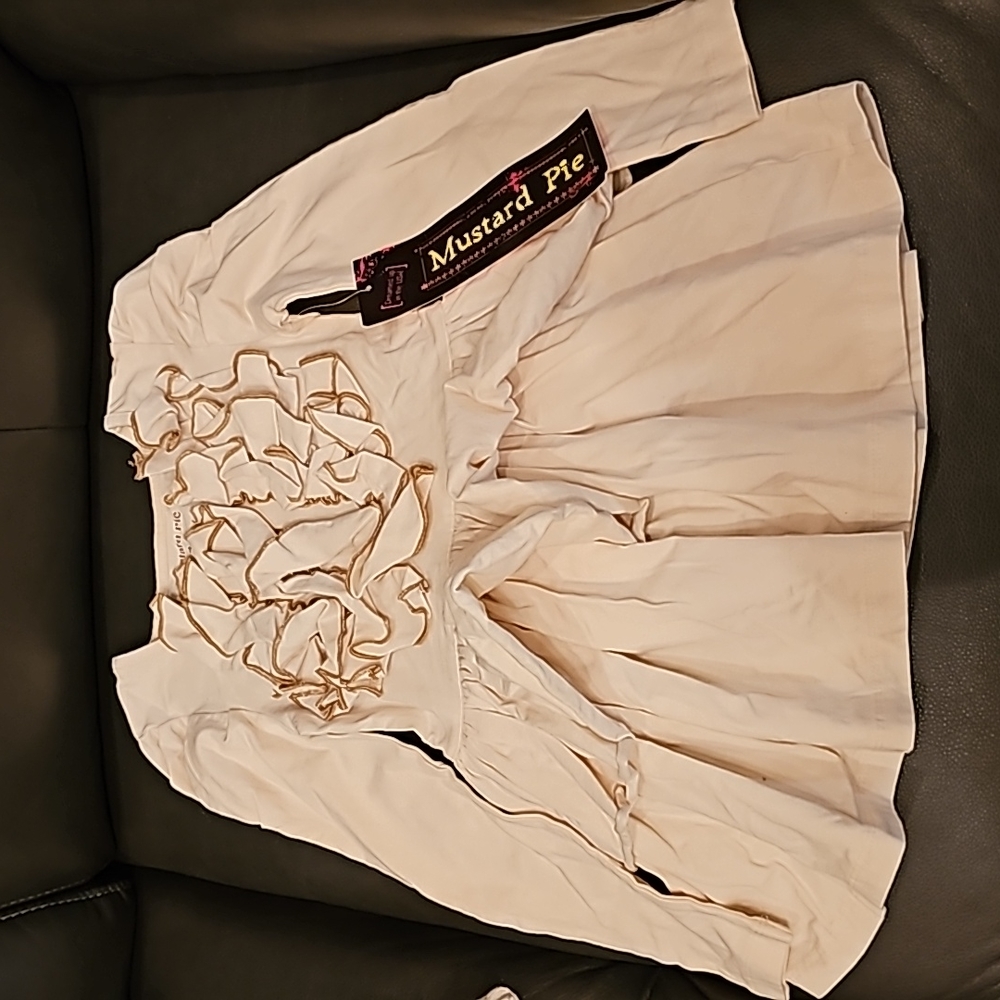 NWT Mustard Pie ruffle top Size 4